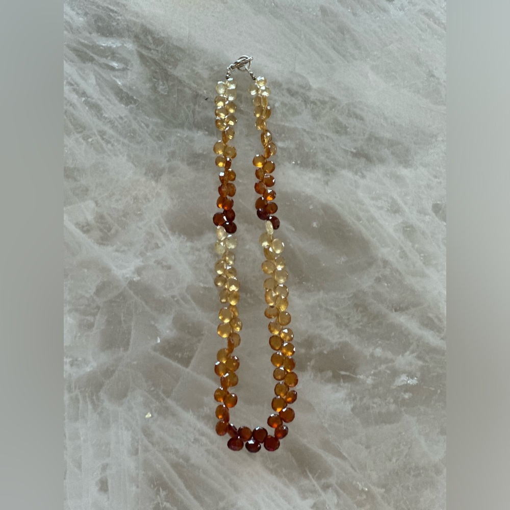 Hessonite Garnet Briolettes Necklace